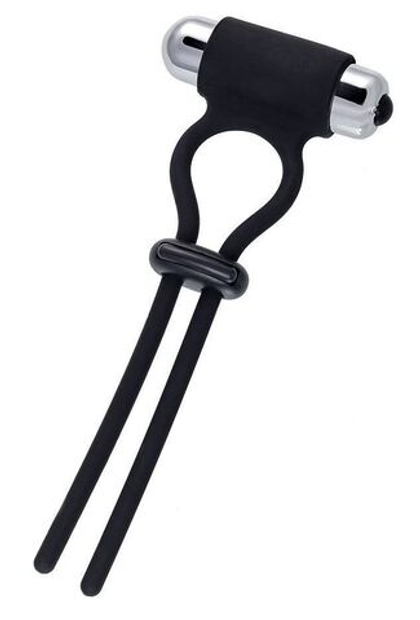 Черное эрекционное лассо на пенис jat