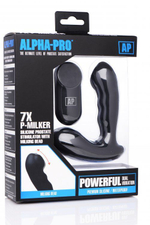 Черный стимулятор простаты alpha-pro 7x p-milker silicone prostate stimulator with milking bead