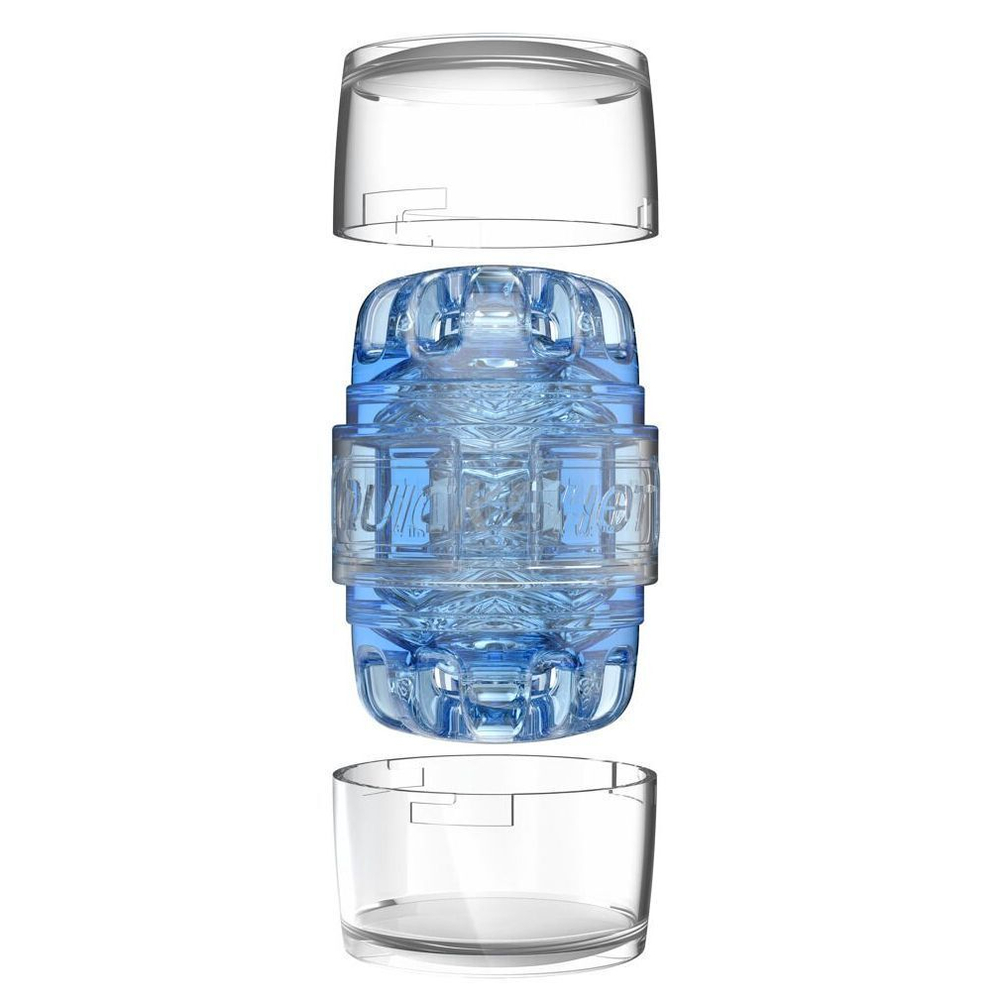 Реалистичный мягкий мастурбатор для удовольствия Quickshot Turbo Blue Ice