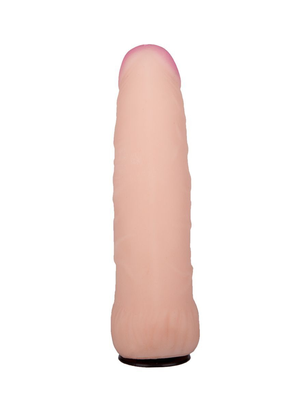 Черный пояс-трусики с двумя телесными насадками Soft-Dolli - 15,7 и 10 см.