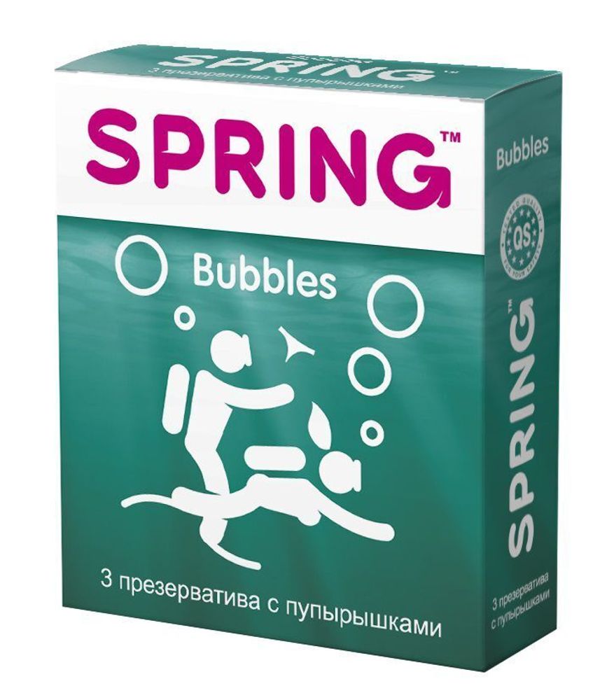 Презервативы SPRING BUBBLES с пупырышками