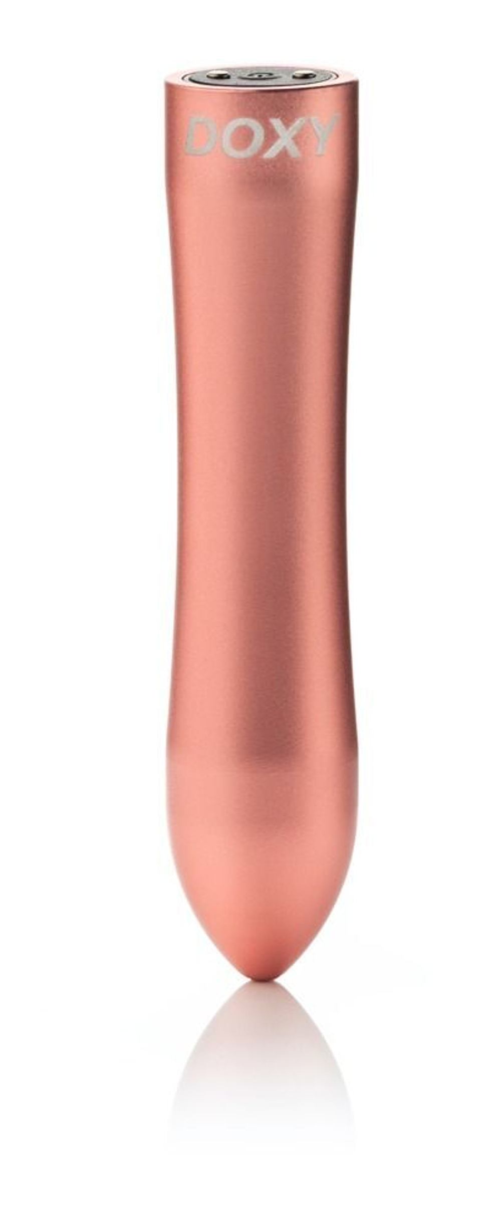 Розовая металлическая вибропуля doxy - 12 см.