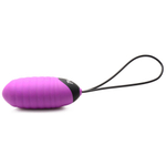 Лиловое ребристое виброяйцо с пультом ду 28x ribbed silicone egg