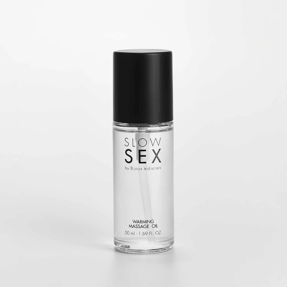 Съедобное cогревающее массажное масло slow sex - 50 мл.