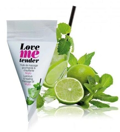 Съедобное согревающее массажное масло love me tender с ароматом