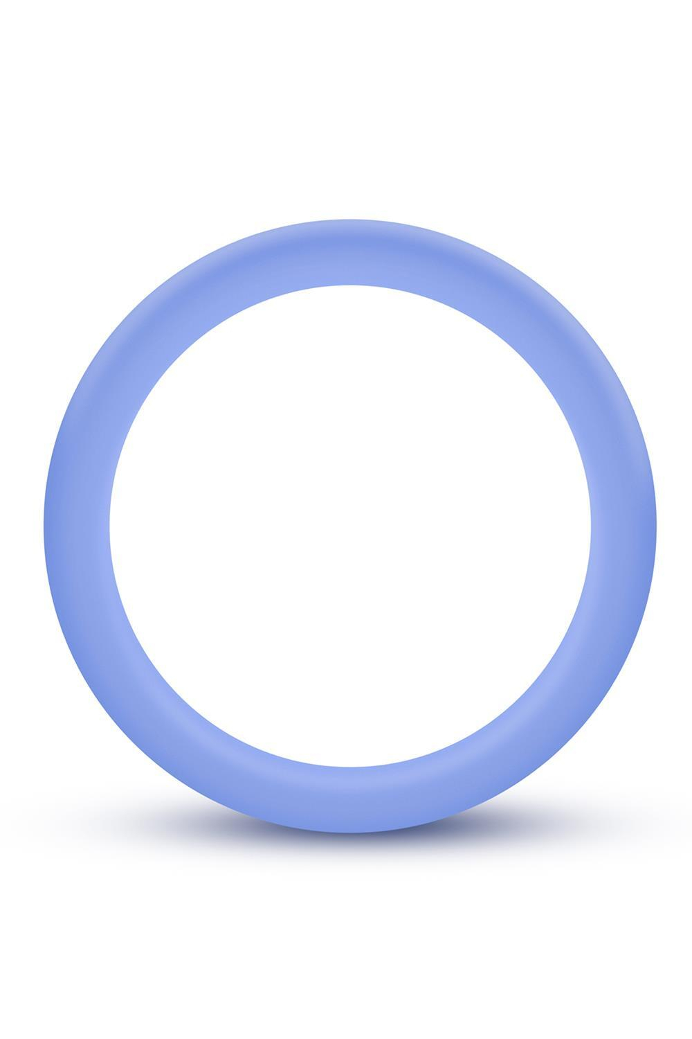 Голубое люминесцентное кольцо silicone glo cock ring