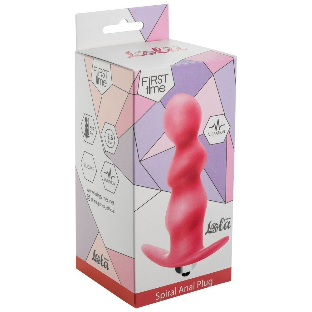Фигурная анальная вибропробка Spiral Anal Plug - 12 см.