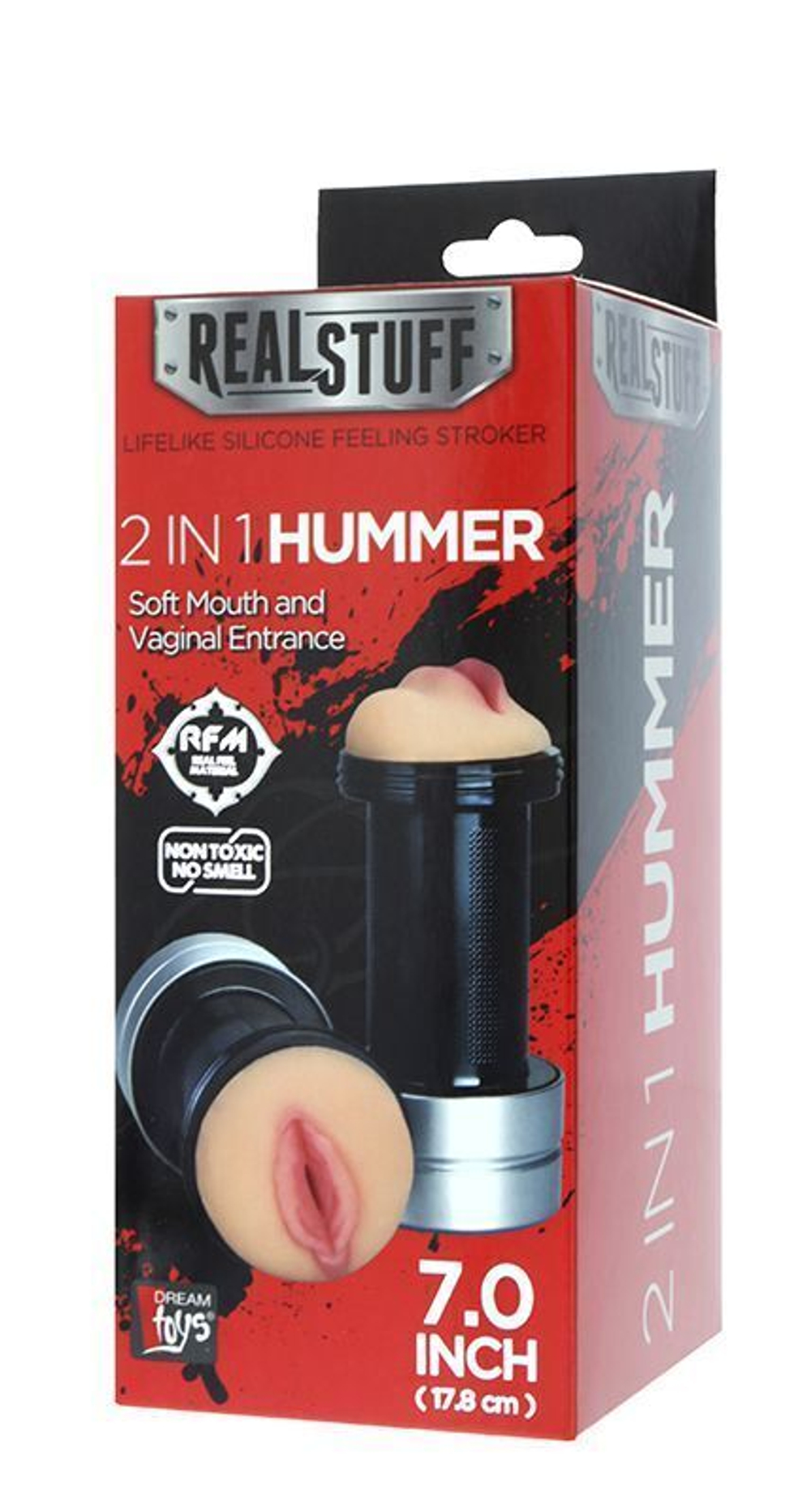 Реалистичный мягкий мастурбатор Вагина & Ротик REALSTUFF HUMMER