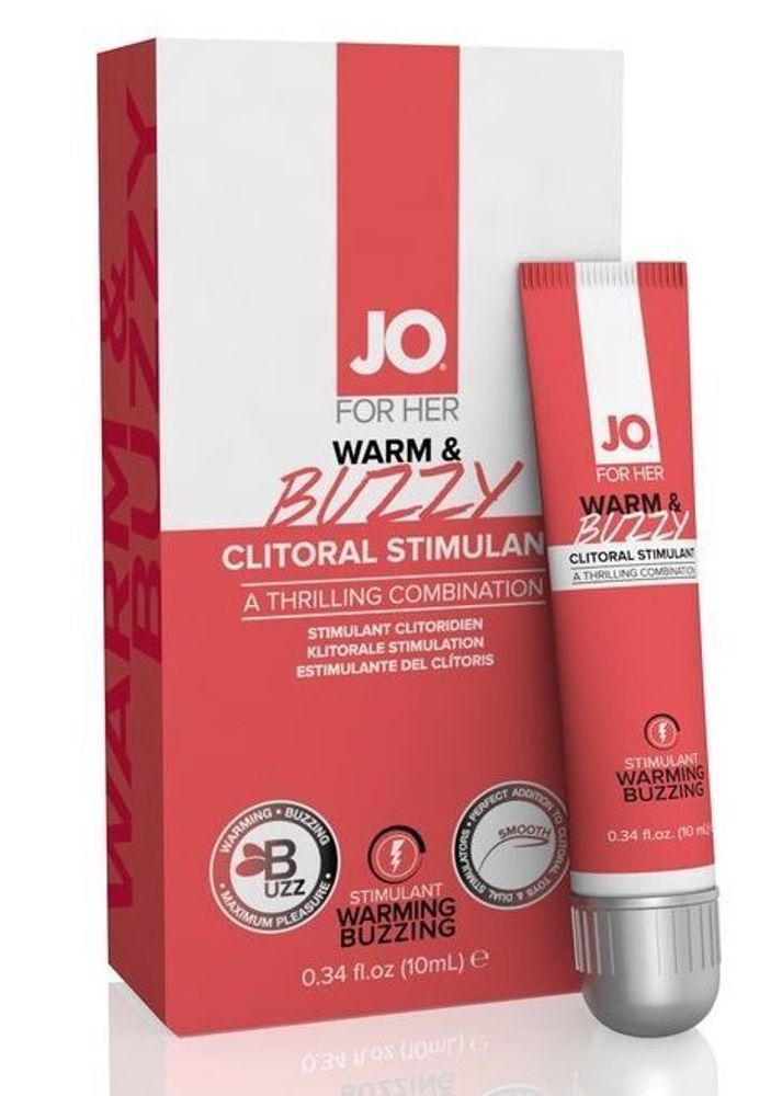 Клиторальный крем JO WARM &amp; BUZZY CLITORAL GEL - 10 мл.