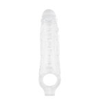 Прозрачная насадка на пенис с подхватом mighty sleeve with ball loop - 22 см.