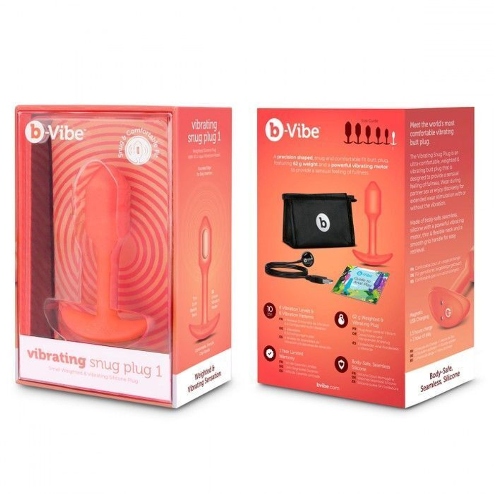 Вибропробка для ношения B-vibe Snug Plug