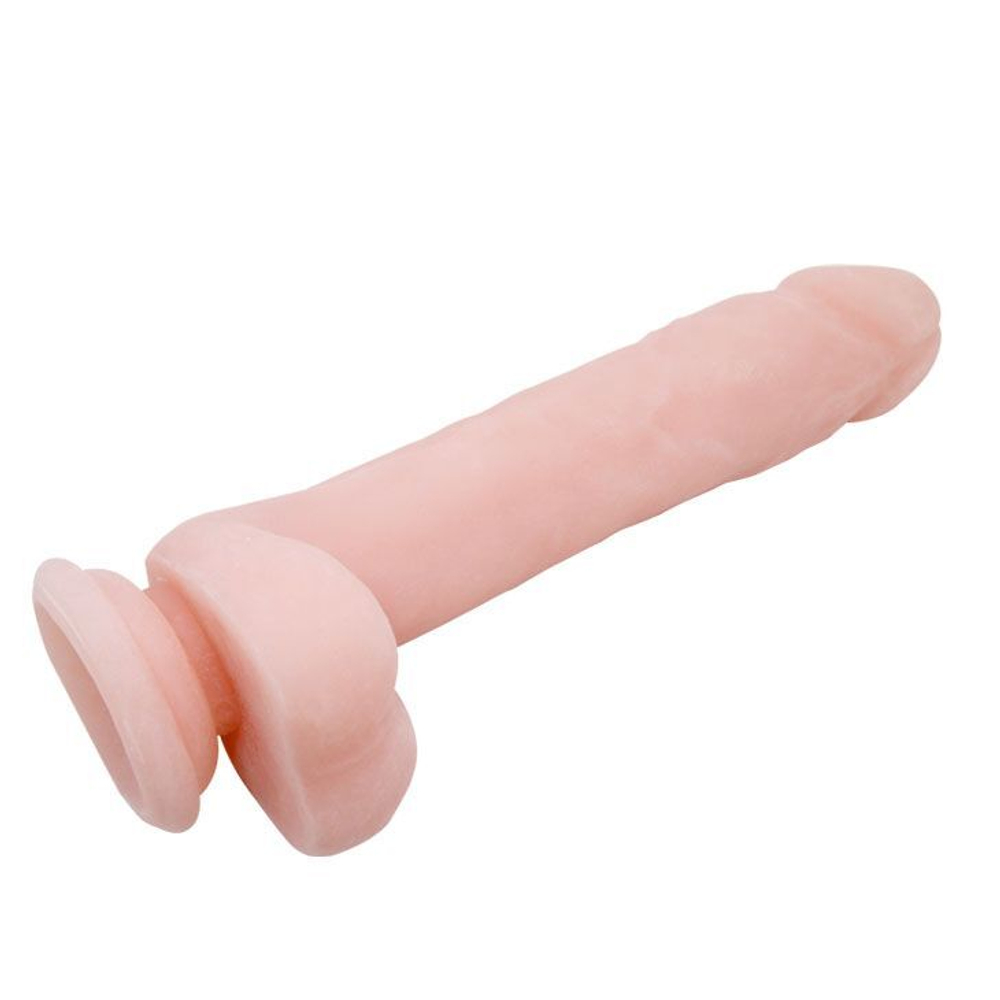 Телесный фаллоимитатор на присоске super dildo - 21,5 см.