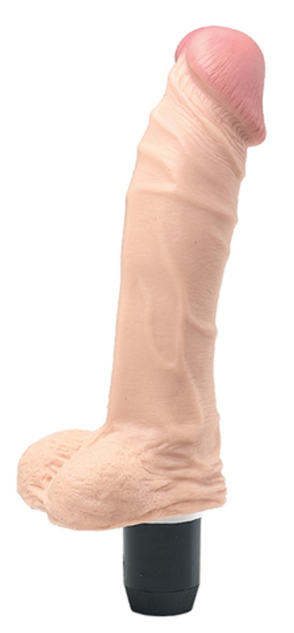 Реалистичный гнущийся водонепроницаемый вибромассажёр orgasmic tower 7 - 17,8 см.