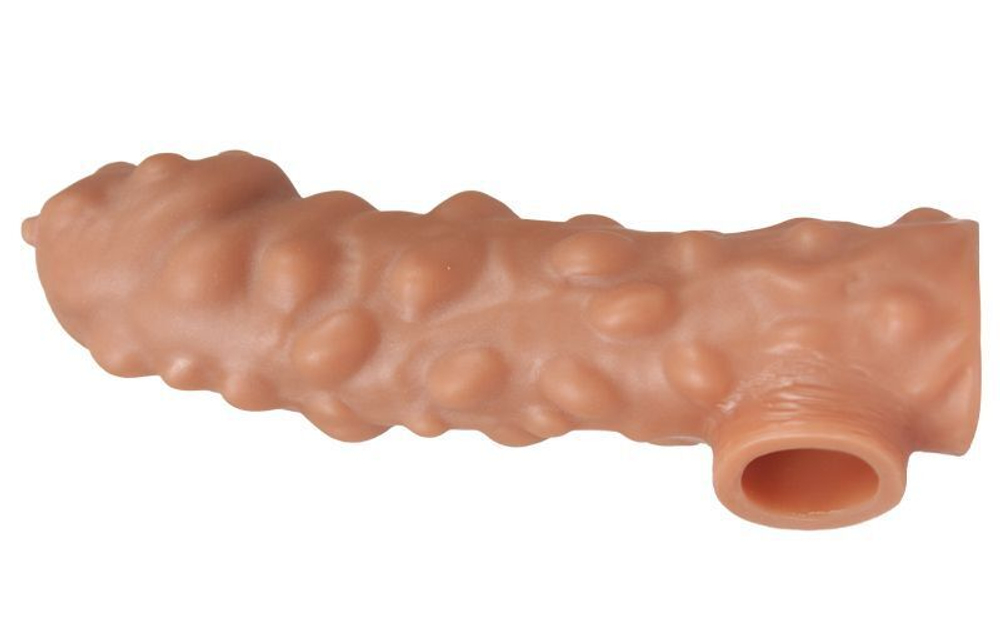 Насадка на фаллос с крупными бугорками cock sleeve 003 size m - 15,6 см.