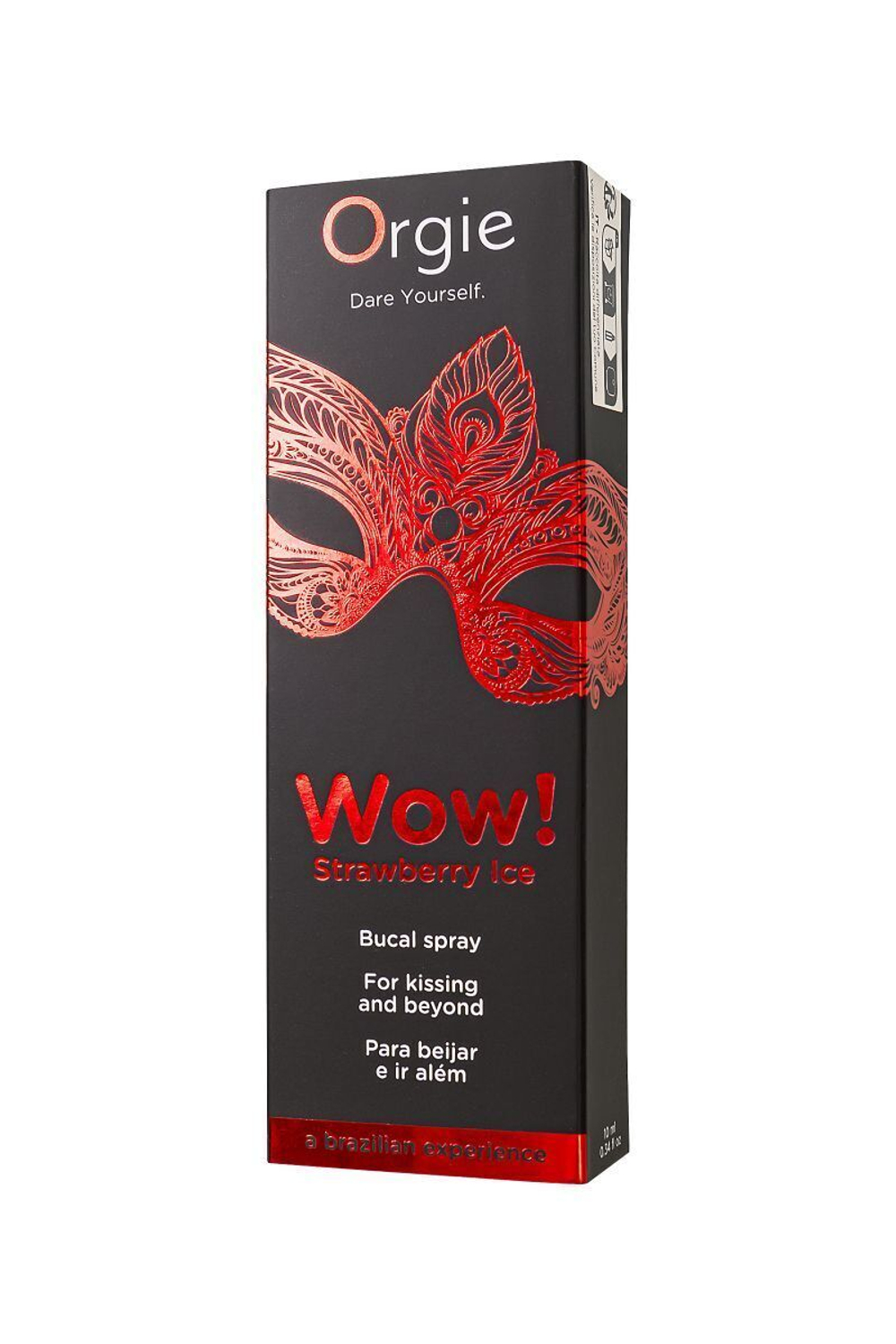 Оральный спрей Orgie Wow! Strawberry Ice Blowjob Spray с охлаждающим и возбуждающим эффектом - 10 мл.
