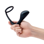 Черное эрекционное кольцо со стимулятором простаты ringer cock ring & plug