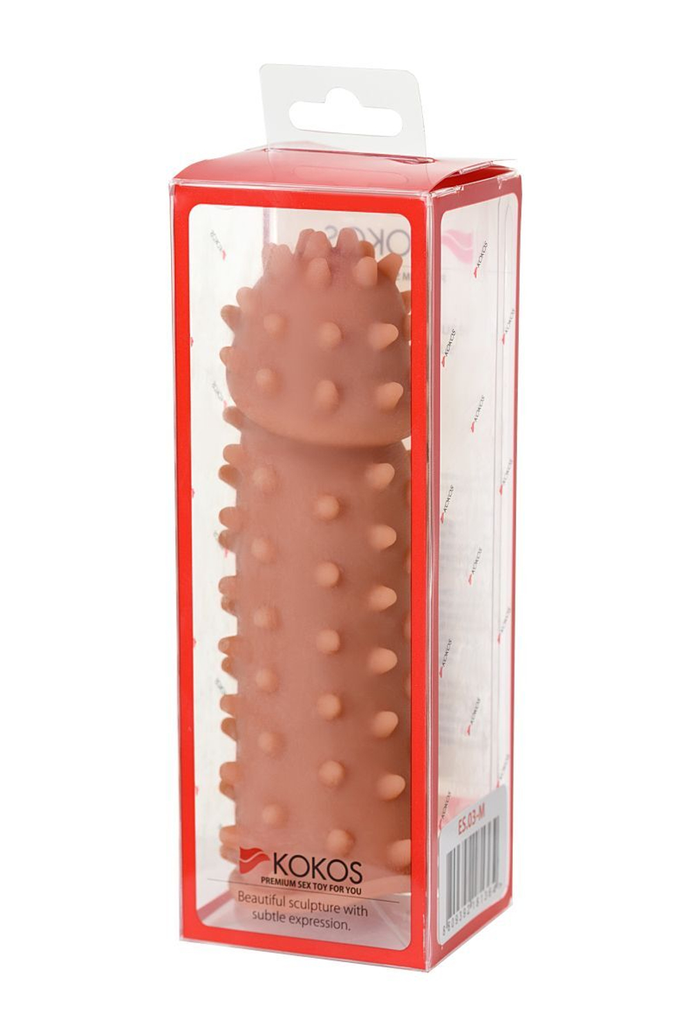 Насадка на фаллос с шипами и бугорками extreme sleeve 003 m-size - 14,7 см.