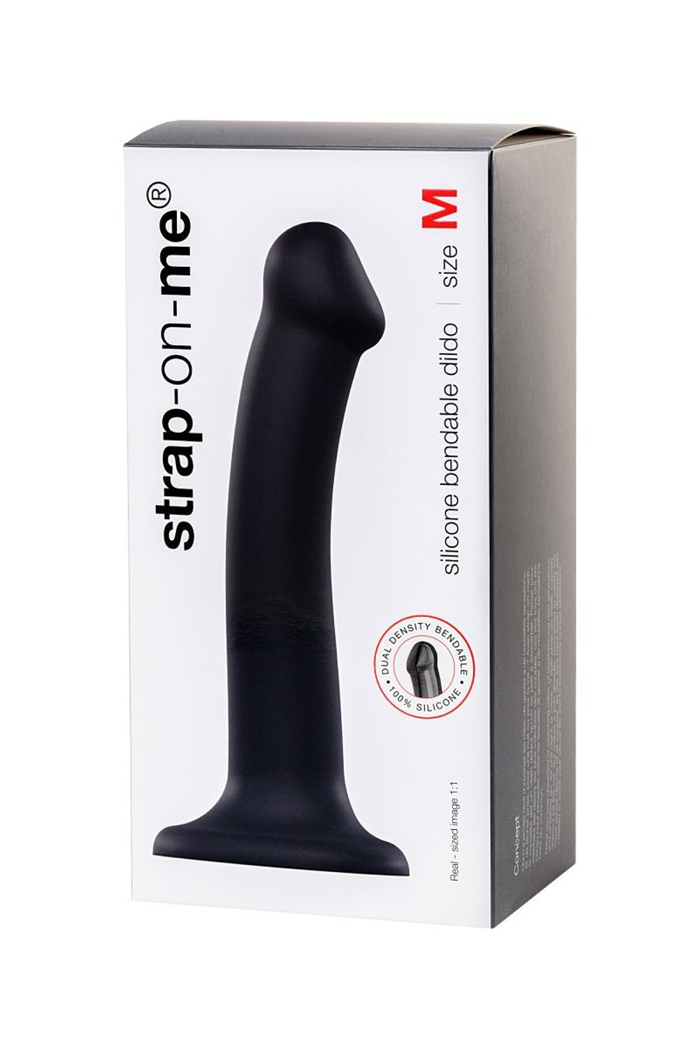 Черный фаллос на присоске silicone bendable dildo