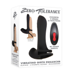 Черная насадка-эректор с пультом ду vibrating girth enhancer