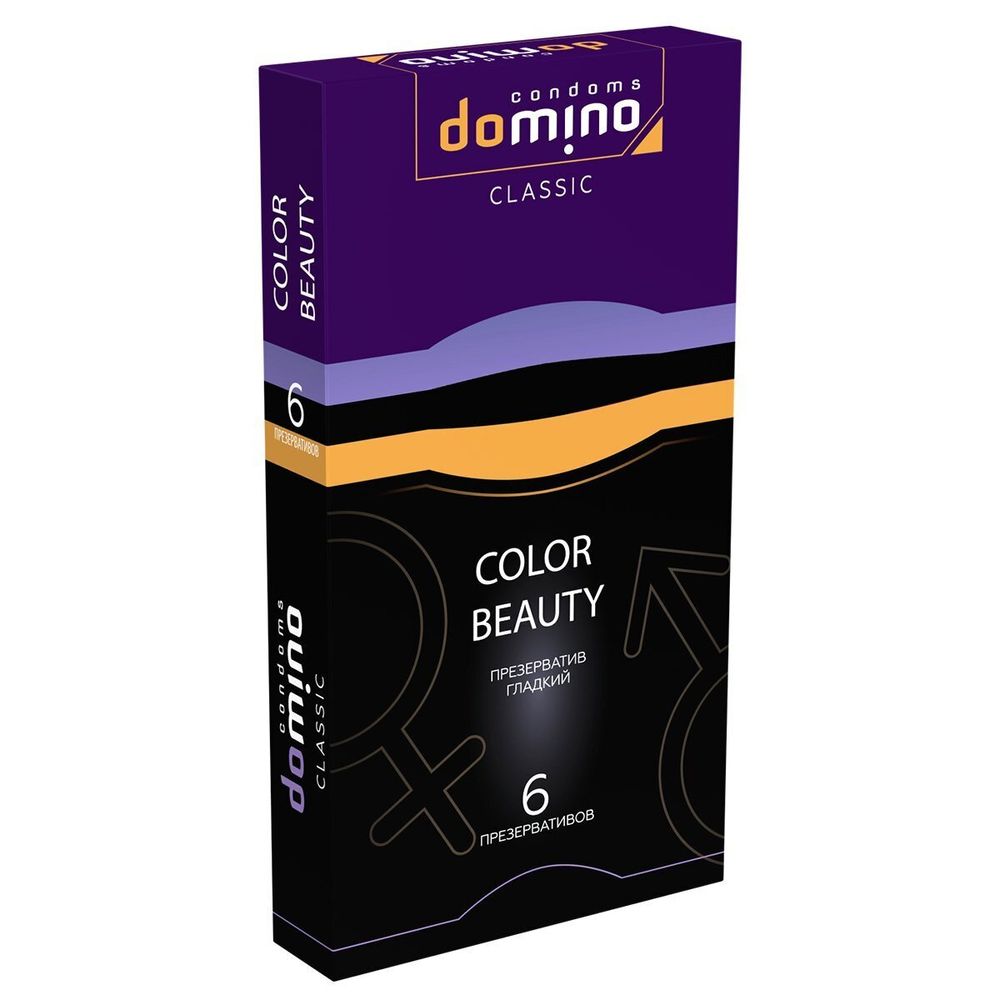 Разноцветные презервативы DOMINO Classic Colour Beauty - 6 шт.