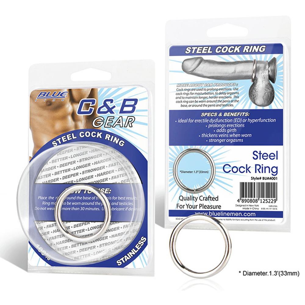 Стальное эрекционное кольцо steel cock ring