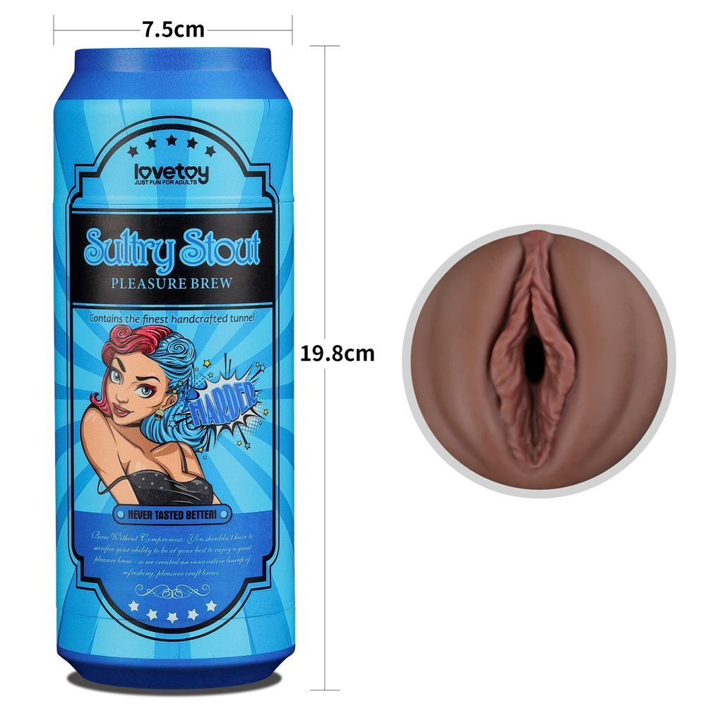 Мастурбатор-вагина pleasure brew masturbator в банке