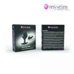 Черная пробка mystim rocking vibe s с возможностью подключения к электростимулятору - 9,7 см.