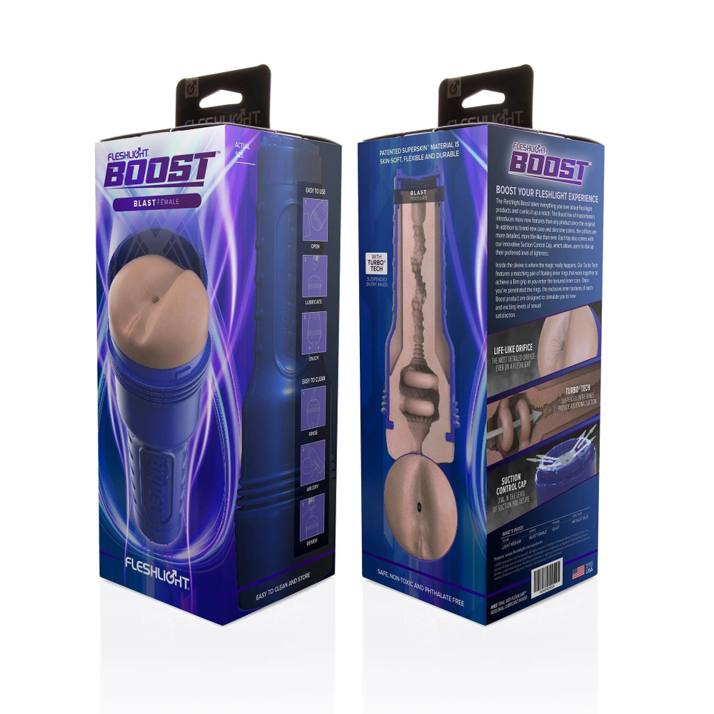 Реалистичный анальный мастурбатор для мужчин Fleshlight Boost Blast