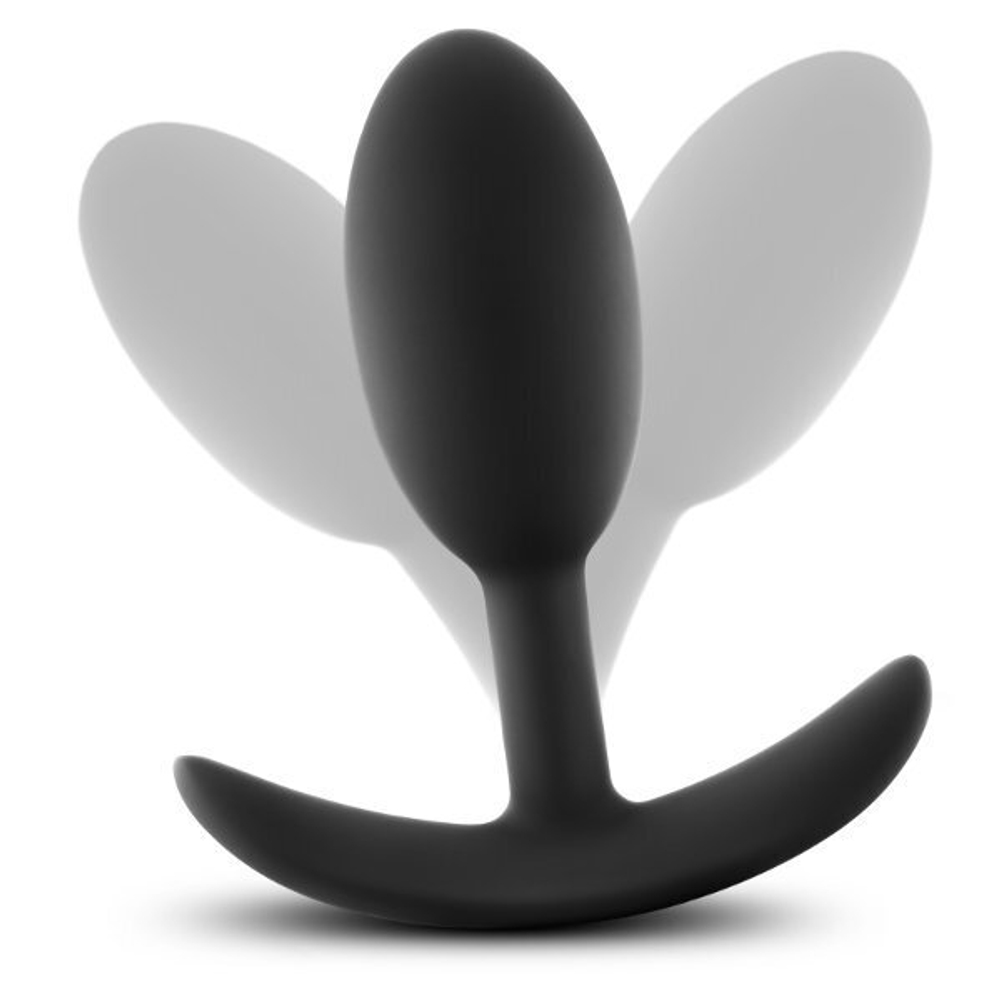 Черная анальная пробка Silicone Vibra Slim Plug