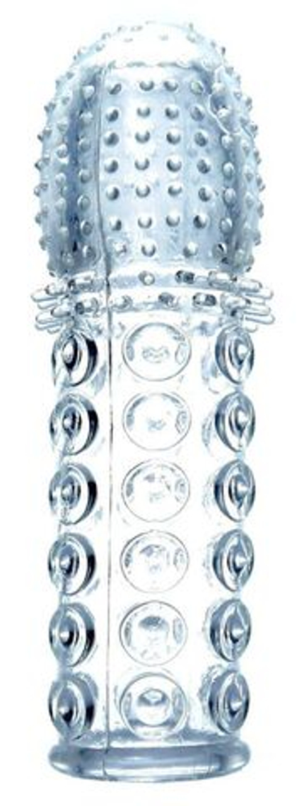 Прозрачная закрытая насадка на пенис - 13,5 см.