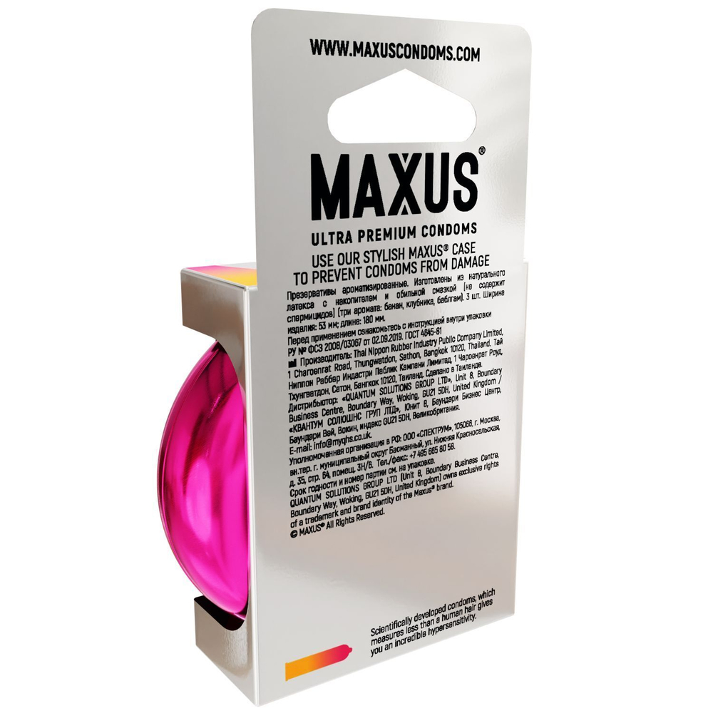 Ароматизированные презервативы maxus exotic mix