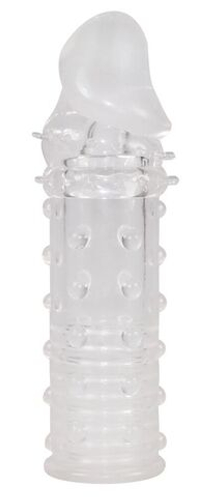 Прозрачная насадка на пенис Fun Extension - 16 см.