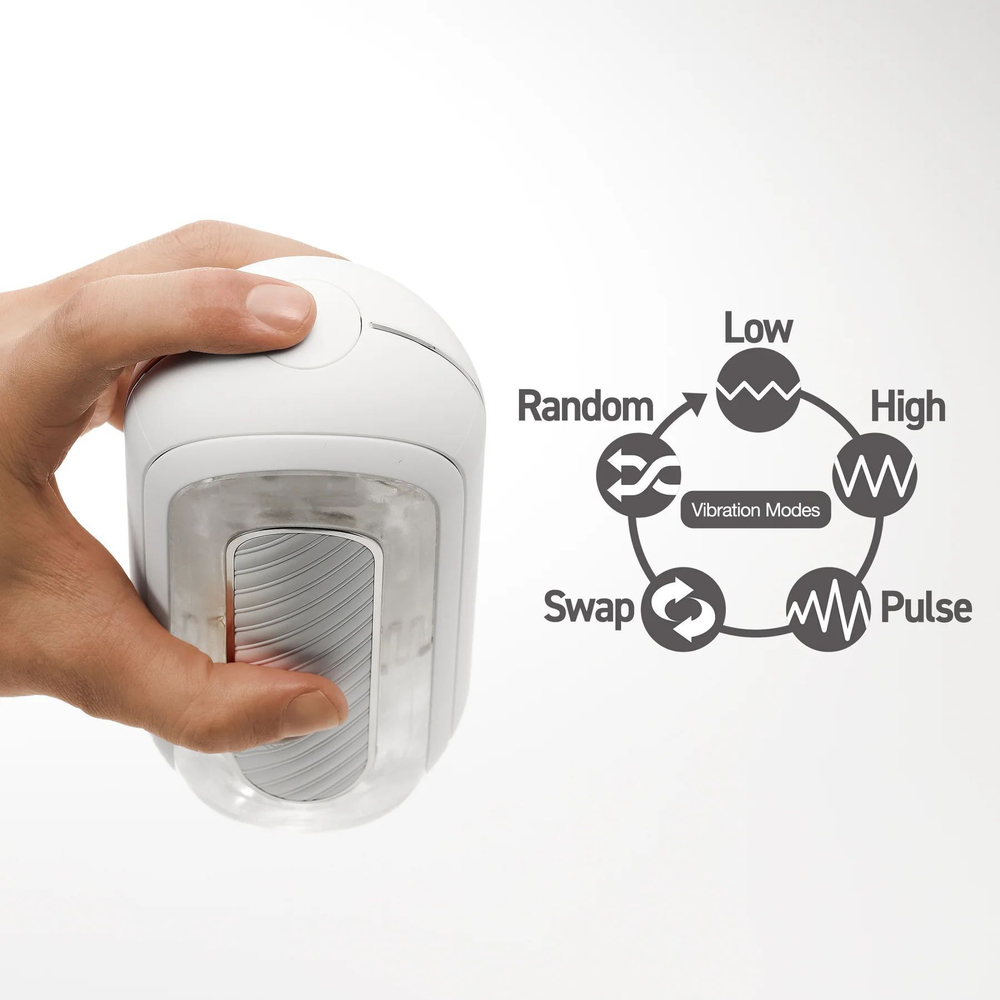 Белый мастурбатор tenga flip zero gravity с вибрацией