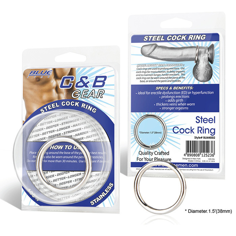 Стальное эрекционное кольцо steel cock ring