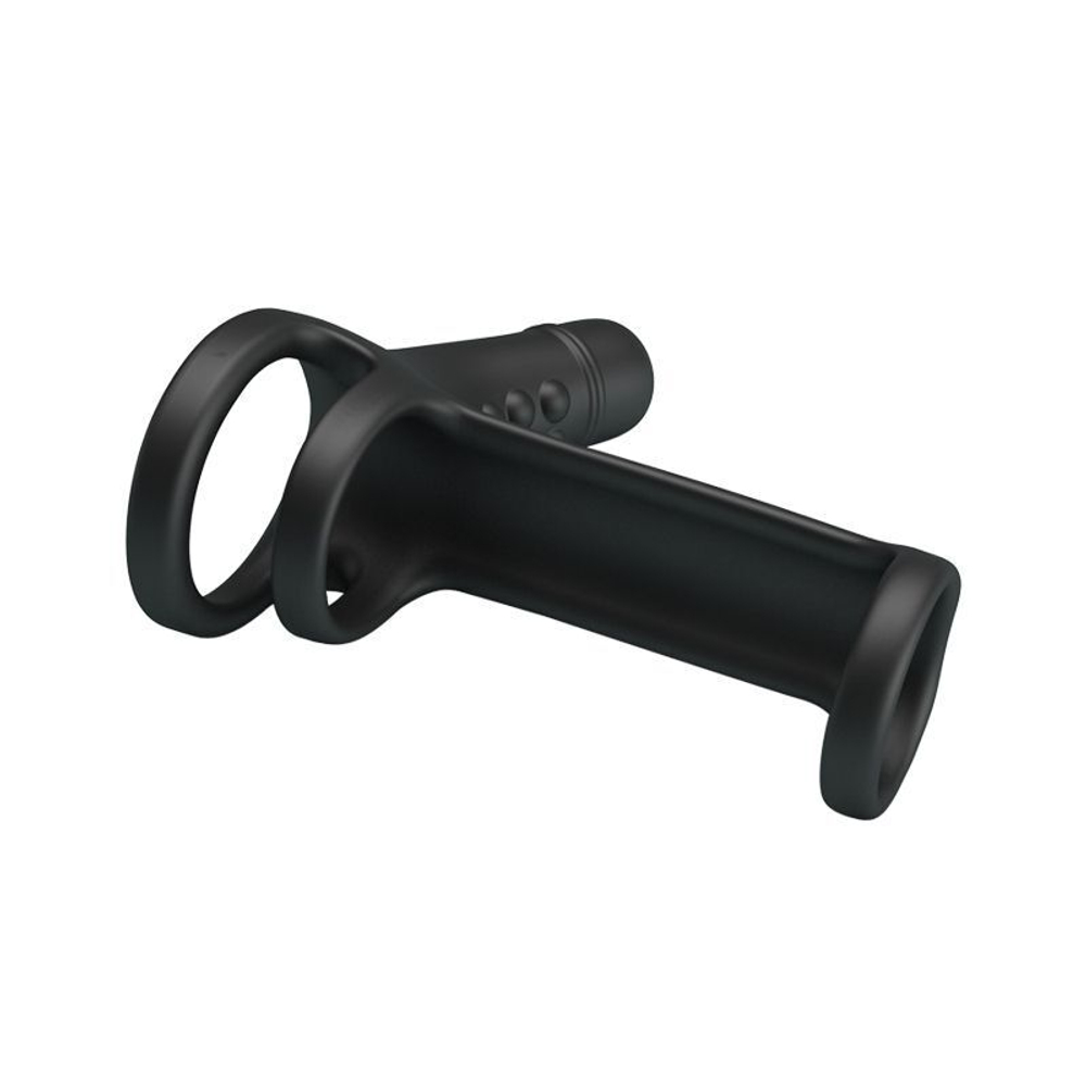 Черная вибронасадка на пенис vibrating penis sling