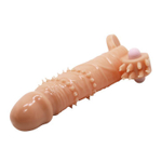 Телесная удлиняющая вибронасадка penis sleeve connor - 17 см.