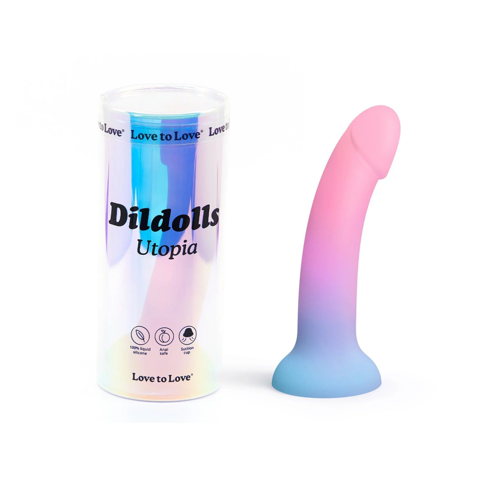 Фаллоимитатор из жидкого силикона dildolls - 17,6 см.