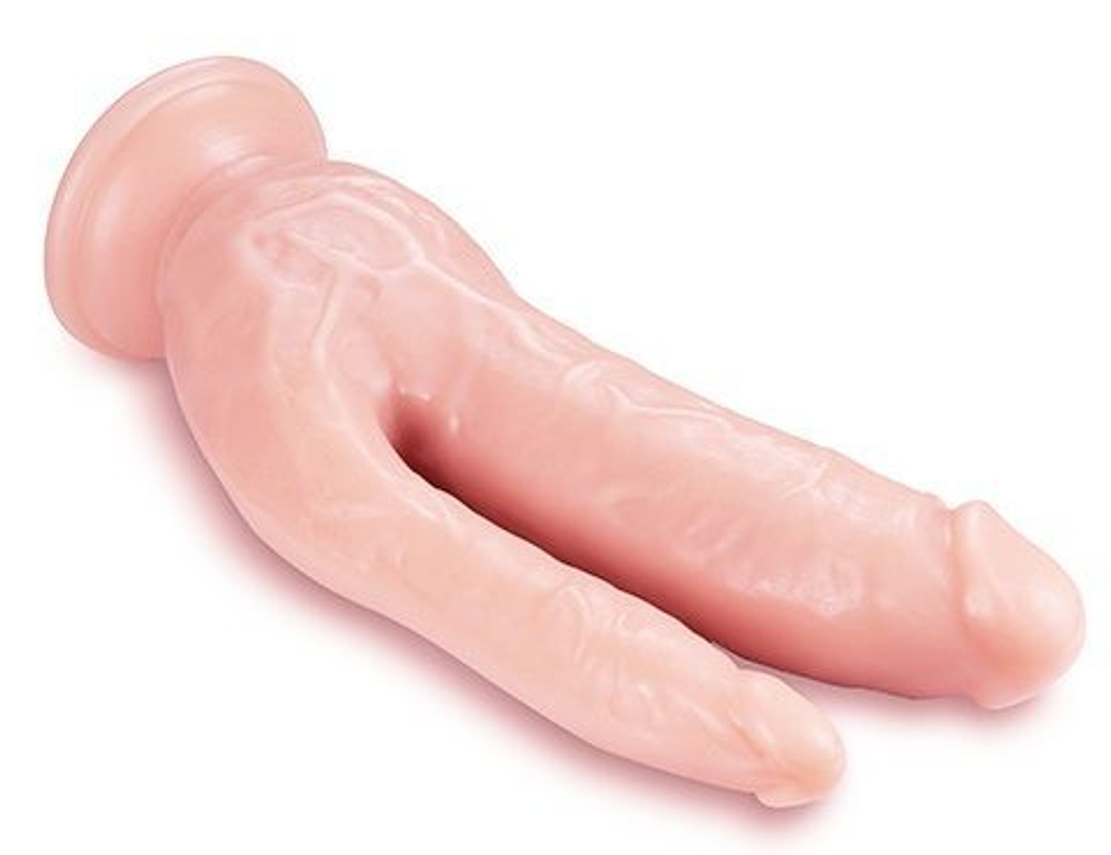 Телесный фаллоимитатор 8 inch dp cock - 20,32 см.