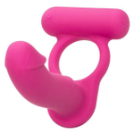 Розовая насадка для двойного проникновения silicone rechargeable double diver