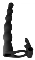 Вибронасадка для двойного проникновения naughty bunny - 17 см.