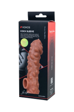 Насадка на фаллос с крупными бугорками cock sleeve 003 size l - 17,6 см.