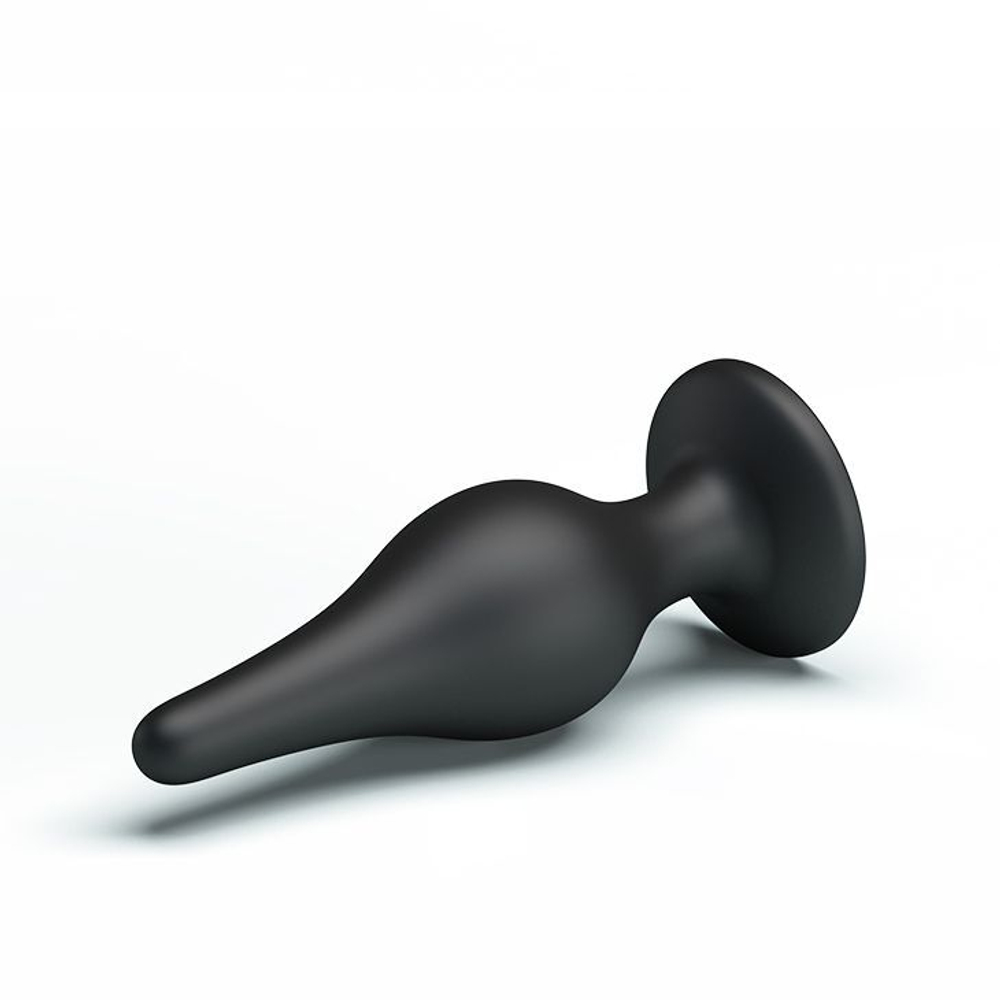 Анальная пробка на присоске среднего размера sensitive prostate plug - 14 см.