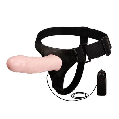 Полый страпон на трусиках с вибрацией и выносным пультом управления mens pants - 16,5 см.