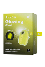Желтый люминесцентный вакуум-волновой стимулятор клитора glowing ghost