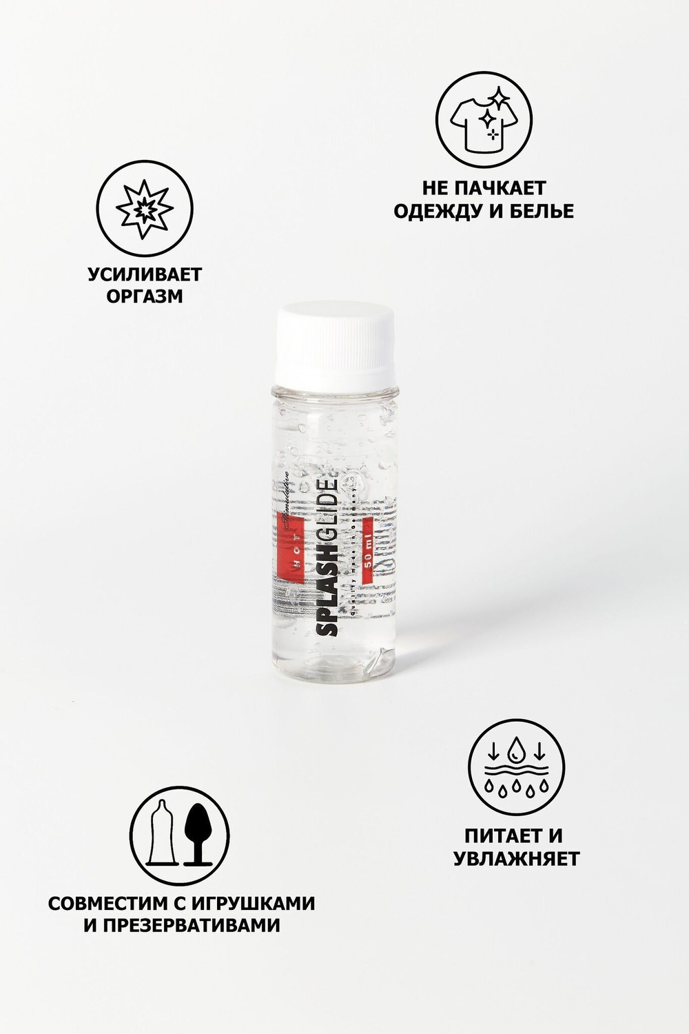 Возбуждающий лубрикант на водной основе Splashglide Hot Stimulative