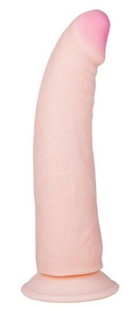 Фаллоимитатор на присоске ART-Style №21 с загнутой головкой - 20 см.