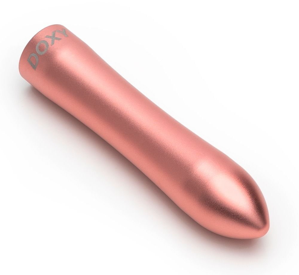 Розовая металлическая вибропуля doxy - 12 см.