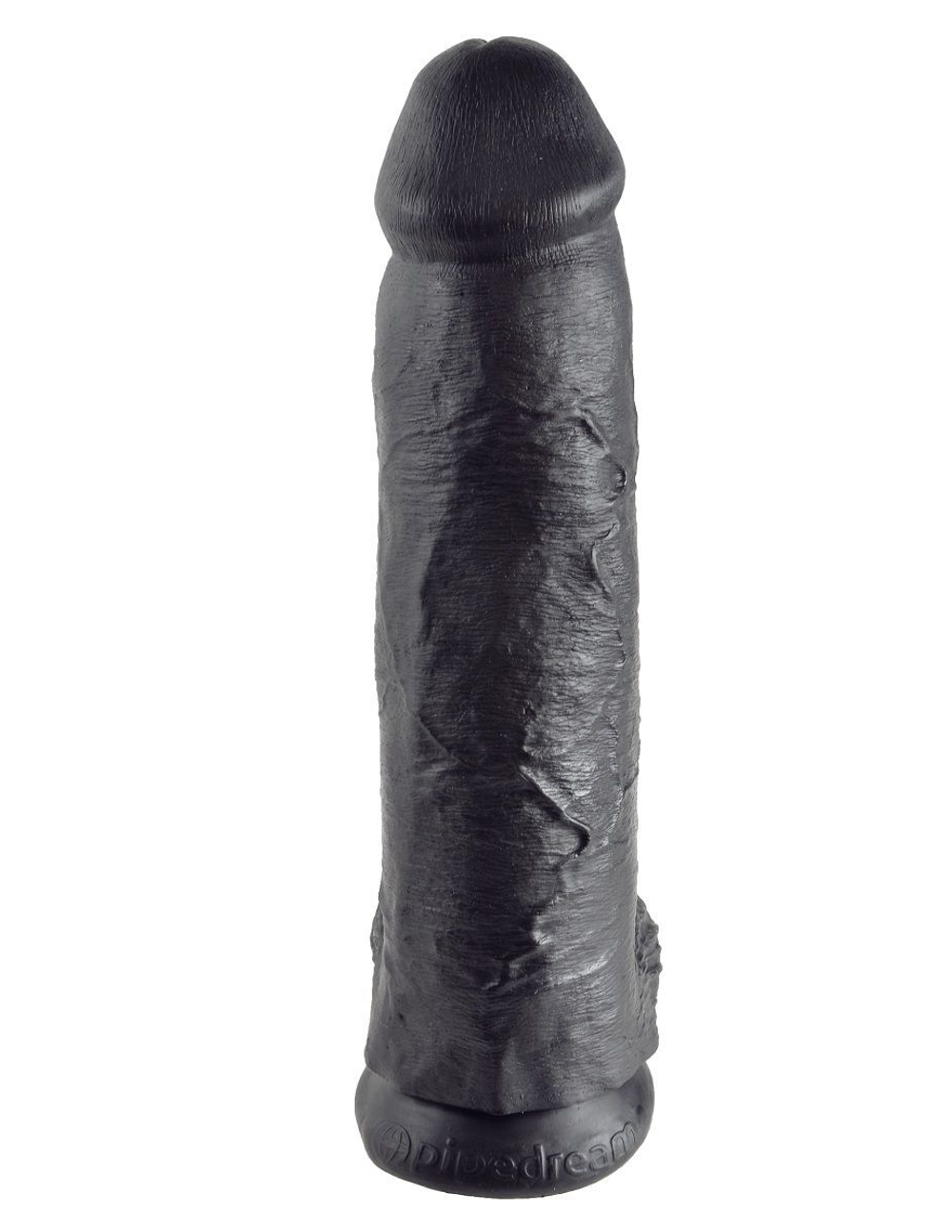 Чёрный фаллоимитатор-гигант 12  cock with balls - 30,5 см.