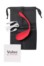 Красное силиконовое виброяйцо vulse