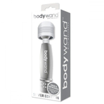 Фиолетово-белый жезловый мини-вибратор с кристаллами mini massager